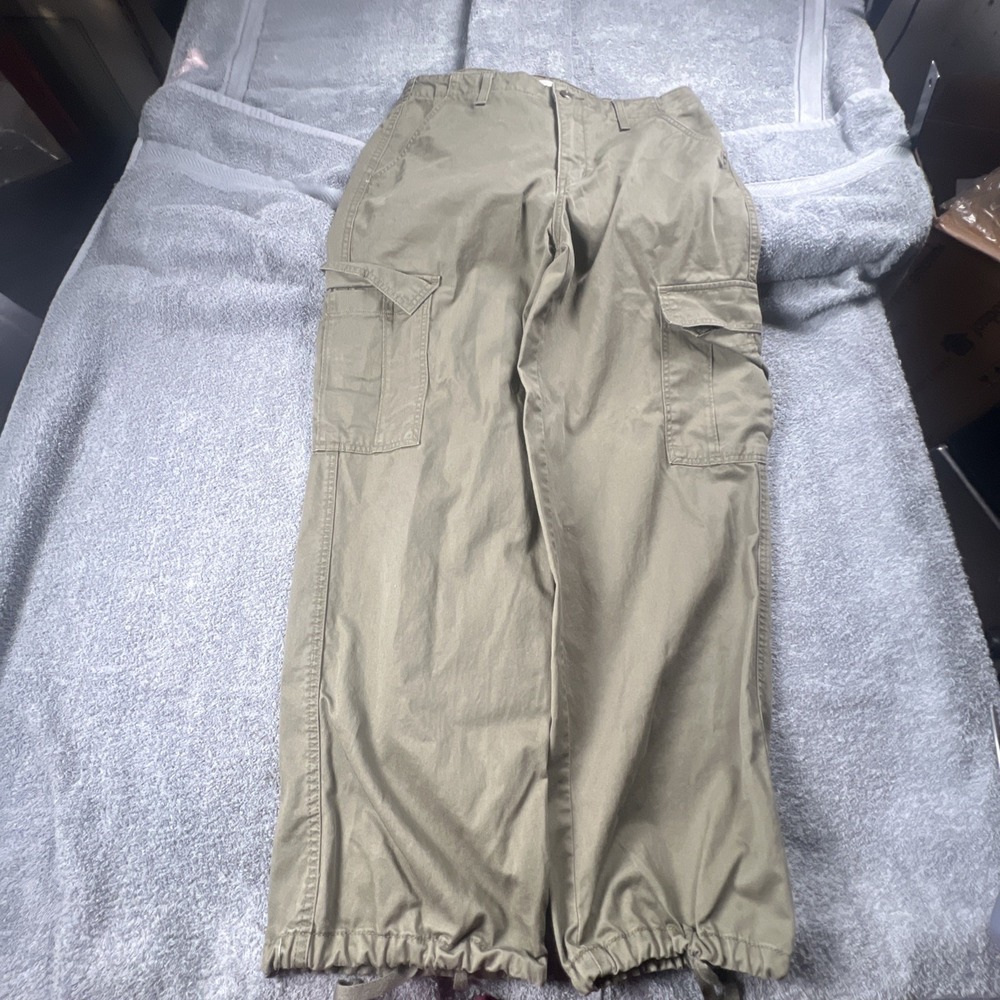 Levis 94 Baggy Pants Womens 30 32x30 Olive Green Cargo Baggy Loose Y2K
